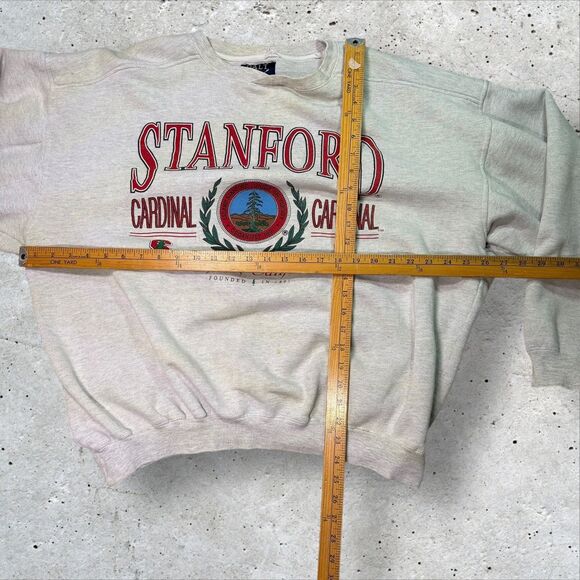 Vintage Stanford Cardinal Crewneck Sweatshirt Galt Crew College Sz L Distressed - Picture 11 of 12